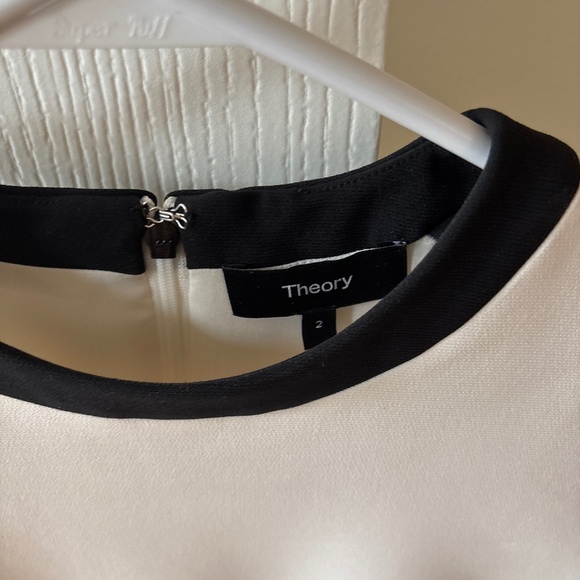 Theory Short-Sleeve Bicolor Sheath Mini Dress - Picture 8 of 8